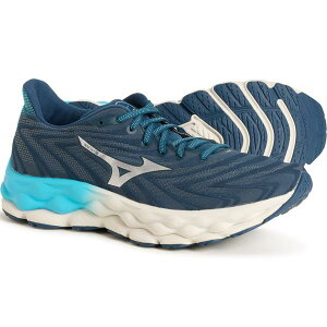 �~�Y�m �����Y �V���[�Y �X�j�[�J�[ Mizuno Wave Sky 8 Running Shoes (For Men) Bl Wng Teal Sil �e�B�[��