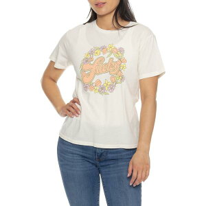 ���b�L�[�u�����h ���f�B�[�X �g�b�v�X �V���c �t�����[�� �t�����[ Lucky Brand Floral Boyfriend T-Shirt - Short Sleeve Bright White �z���C�g