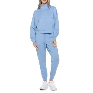 �X�p�C�_�[ ���f�B�[�X �g�b�v�X �V���c �X�L���[�o �W���K�[�p���c Spyder Scuba Shirt and Joggerset - Zip Neck Long Sleeve Blue Bloom Htr �u���[