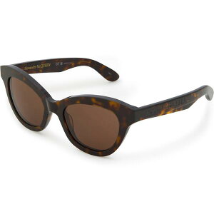 �A���L�T���_�[�E�}�b�N�C�[�� ���f�B�[�X �A�N�Z�T���[ �T���O���X�E�A�C�E�F�A Alexander McQueen Made in Italy AM0391S Core Sunglasses Havana/Brown �u���E��