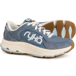 ���C�J ���f�B�[�X �V���[�Y �X�j�[�J�[ ���U�[ ryka Devotion X Max CLS Walking Shoes - Leather Wide Width (For Women) Flinstone Blue �u���[