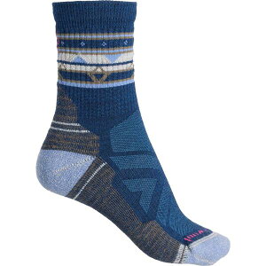 �X�}�[�g�E�[�� ���f�B�[�X �A���_�[�E�F�A �C�� SmartWool Zig Zag Valley Light Cushion Hiking Socks - Merino Wool Crew (For Women) Alpine Blue �u���[