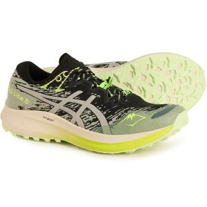 �A�V�b�N�X ���f�B�[�X �V���[�Y �X�j�[�J�[ ASICS Fuji Lite 5 Trail Running Shoes (For Women) Black/Oatmeal �u���b�N