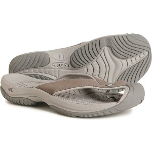 �L�[�� �����Y �V���[�Y �T���_�� ���U�[ Keen Waimea TG Flip-Flops - Leather (For Men) Monochrome/Steel Grey �O���[