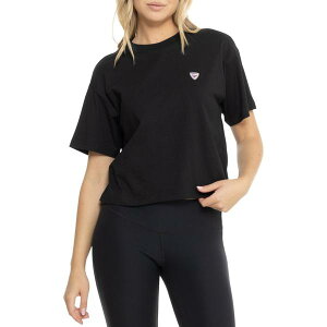 ���V�j���[�� ���f�B�[�X �g�b�v�X �V���c �N���b�v�h Rossignol Rossi Cropped T-Shirt - Short Sleeve Black �u���b�N
