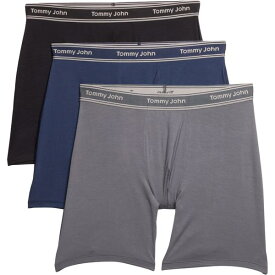 トミージョン メンズ アンダーウェア ボクサーパンツ Tommy John Essentialuxe Boxer Briefs - 3-Pack Black/Turbulence/Dress Blues ブラック