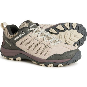 ������ ���f�B�[�X �V���[�Y �X�j�[�J�[ ���U�[ Merrell Crosslander 3 Low Hiking Shoes - Leather (For Women) Silver Antler �V���o�[