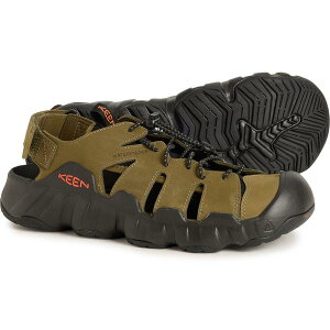 �L�[�� �����Y �V���[�Y �T���_�� ���U�[ Keen Hyperport Fisherman Sport Sandals - Leather (For Men) Dark Olive/Black �u���b�N