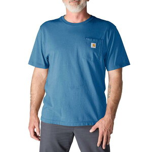 �J�[�n�[�g �����Y �g�b�v�X �V���c Carhartt K87 Loose Fit Heavyweight Pocket-Shirt - Short Sleeve Horizon Blue �u���[