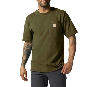�J�[�n�[�g �����Y �g�b�v�X T�V���c Carhartt K87 Loose Fit Workwear T-Shirt -Short Sleeve Dark Bronzed Green Heather �w�U�[