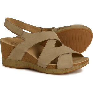 �_���X�R ���f�B�[�X �V���[�Y �T���_�� Dansko Shyla Wedge Sandals - Nubuck (For Women) Sand �T���h