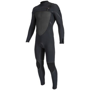 �I�j�[�� �����Y ���� �㉺�Z�b�g O'Neill 4/3+ Psycho Tech Chest Zip Wetsuit Black/Black �u���b�N