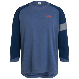 【送料無料】 ラファ メンズ Tシャツ トップス Rapha Trail 3/4 Sleeve Jersey Navy/Orange