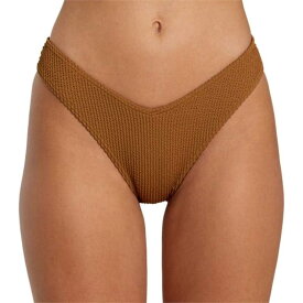 【送料無料】 ルーカ レディース ボトムスのみ 水着 RVCA Grooves Texture V FT MD French Swimsuit Bottom - Women's Sienna