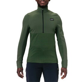 【送料無料】 ゴアウェア メンズ Tシャツ トップス GORE Wear TrailKPR Hybrid 1/2-Zip Jersey Utility Green
