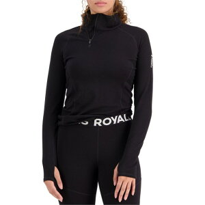 �����X���C���� ���f�B�[�X �g�b�v�X �V���c �n�[�t�W�b�v MONS ROYALE Olympus Half Zip Top - Women's Black �u���b�N