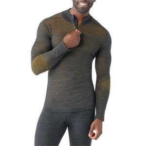 yz X}[gE[ Y Vc gbvX Smartwool Intraknit Thermal Merino Base Layer 1/4 Zip Top Charcoal/Honey Gold