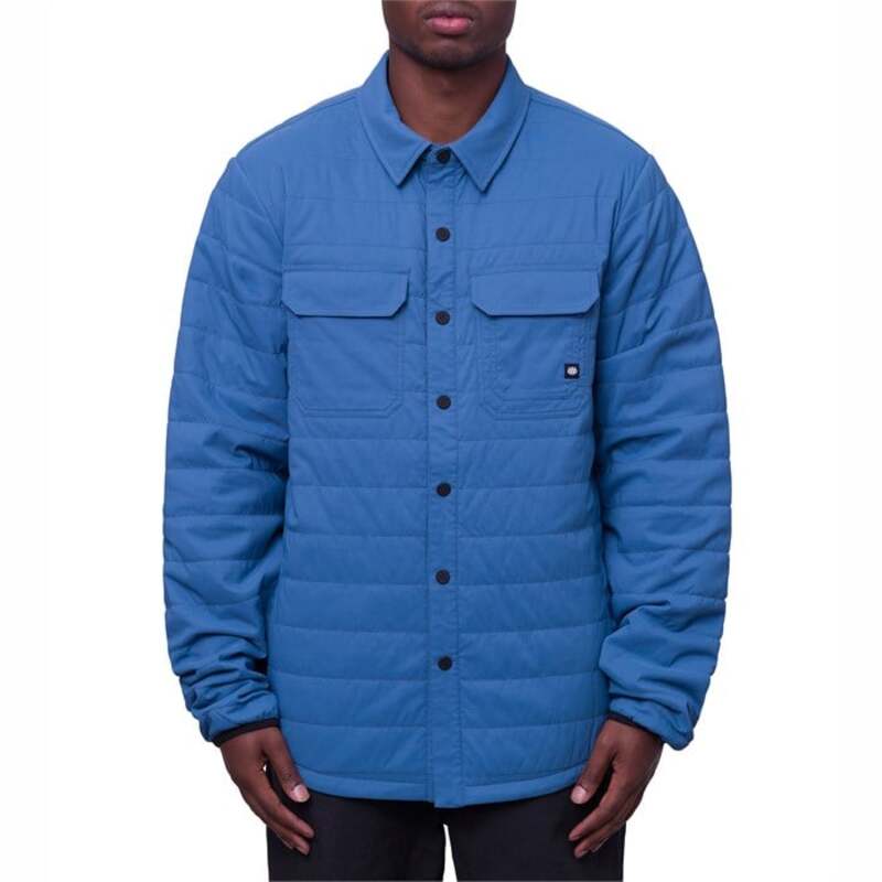 【送料無料】 シックスエイトシックス メンズ Tシャツ トップス 686 Thermaldry Snap-Up Shirt Blue Ash