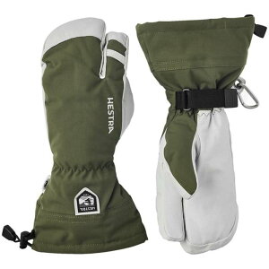 �w�X�g�� �����Y �A�N�Z�T���[ ��� ���U�[ Hestra Army Leather Heli Ski 3-Finger Mittens Olive �I���[�u