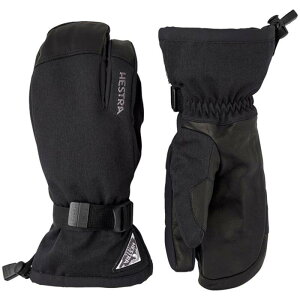 �w�X�g�� �����Y �A�N�Z�T���[ ��� Hestra Powder Gauntlet 3 Finger Mittens Black �u���b�N