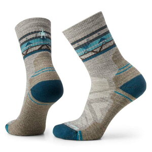 �X�}�[�g�E�[�� ���f�B�[�X �A���_�[�E�F�A �C�� Smartwool Hike Light Cushion Zig Zag Valley Mid Crew Socks - Women's Taupe/Natural Marl �}�[��