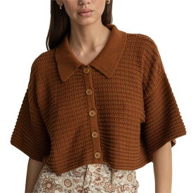 【送料無料】 リズム レディース Tシャツ トップス Rhythm Evermore Knit Short-Sleeve Shirt - Women's Caramel