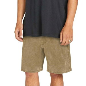 �{���R�� �����Y �{�g���X �n�[�t�p���c�E�V���[�c �V���[�g�p���c Volcom Stone Faded Hybrid 19 Shorts - Men's Dark Khaki �J�[�L
