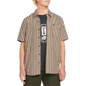 �{���R�� �����Y �g�b�v�X �V���c ���� Volcom Arvostripe Woven Short-Sleeve Shirt - Men's Light Khaki �J�[�L