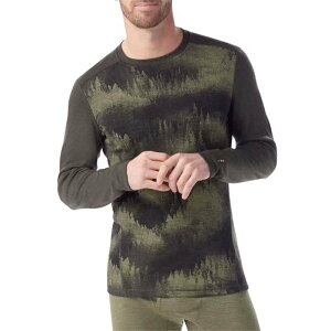 �X�}�[�g�E�[�� �����Y �g�b�v�X �V���c Smartwool Classic Thermal Merino Base Layer Crew Top - Men's North Woods Foggy Pines