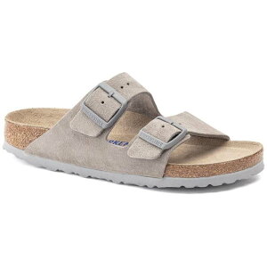 rPVgbN Y V[Y T_ XG[h Birkenstock Arizona Suede Soft Footbed Sandals Stone Coin Xg[