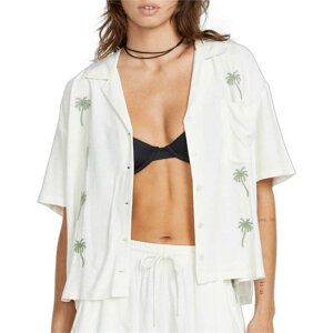 �{���R�� ���f�B�[�X �g�b�v�X �V���c ���� Volcom Sun Stunner Short-Sleeve Shirt - Women's Bone