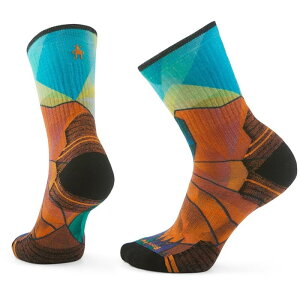 �X�}�[�g�E�[�� ���f�B�[�X �A���_�[�E�F�A �C�� �v�����g Smartwool Hike Targeted Cushion Mountain Prism Print Crew Socks - Women's Orange Rust �I�����W