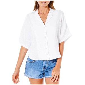���b�v�J�[�� ���f�B�[�X �g�b�v�X T�V���c ���� Rip Curl Premium Surf Short-Sleeve Shirt - Women's White �z���C�g