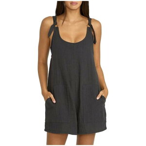 �{���R�� ���f�B�[�X �g�b�v�X �����s�[�X �����p�[�X Volcom Lil Tie Strap Romper - Women's Vintage Black �u���b�N