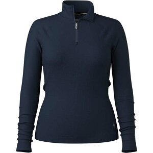 �X�}�[�g�E�[�� ���f�B�[�X �g�b�v�X �V���c Smartwool Classic Thermal Merino Base Layer 1/4 Zip Top - Women's Deep Navy �l�C�r�[
