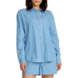 �{���R�� ���f�B�[�X �g�b�v�X �V���c Volcom Lived In Button Up Shirt - Women's Chambray