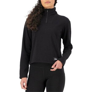 �����X���C���� ���f�B�[�X �A�E�^�[ �p�[�J�[�E�X�E�F�b�g ���� �t���[�X MONS ROYALE Offgrid Merino Fleece Long-Sleeve Top - Women's Black �u���b�N