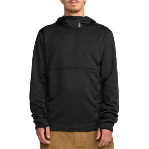 �{���R�� �����Y �A�E�^�[ �p�[�J�[�E�X�E�F�b�g �t���[�X Volcom Gridlock Hooded Pullover Fleece - Men's Black �u���b�N