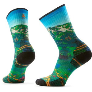 �X�}�[�g�E�[�� ���f�B�[�X �A���_�[�E�F�A �C�� �v�����g Smartwool Hike Targeted Cushion Mountain Lake Print Crew Socks - Women's Capri