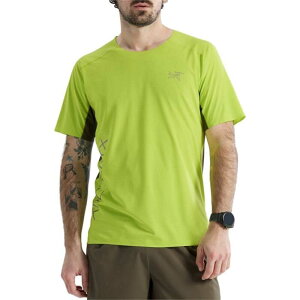 �A�[�N�e���N�X �����Y �g�b�v�X �V���c ���� �_�E�� ���S Arc'teryx Norvan Downword Logo Short-Sleeve Shirt - Men's Mantis/Tatsu