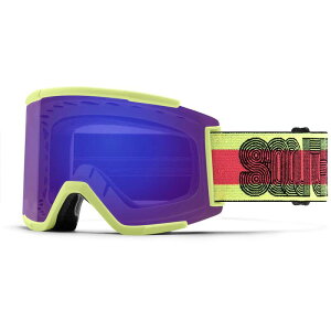 �X�~�X �����Y �A�N�Z�T���[ �T���O���X�E�A�C�E�F�A Smith Squad XLow Bridge Fit Goggleserpentine Lined Up/ChromaPop Everyday Violet Mirror+Chromapop �o�C�I���b�g