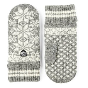 �w�X�g�� �����Y �A�N�Z�T���[ ��� Hestra Nordic Mittens - Kids' Grey/OffWhite �I�t�z���C�g