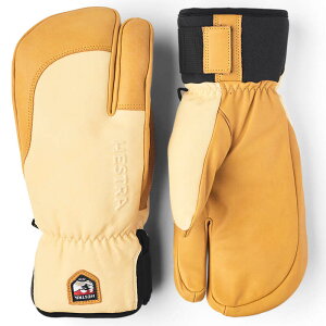 �w�X�g�� �����Y �A�N�Z�T���[ ��� Hestra Topo 3-Finger Gloves Natural Brown/Tan �u���E��