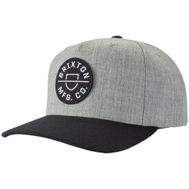 ブリクストン メンズ 帽子 アクセサリー Brixton Crest C MP Snapback Hat Heather Grey/Black