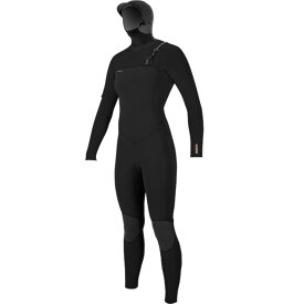 オニール レディース 上下セット 水着 O'Neill 5.5/4 Hyperfreak Chest Zip Hooded Wetsuit - Women's Black/Black