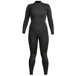 �G�N�Z�� ���f�B�[�X ���� �㉺�Z�b�g XCEL 4/3 Axis Back Zip Wetsuit - Women's Black/Black Flower �u���b�N