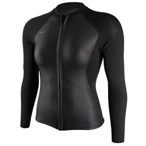�I�j�[�� ���f�B�[�X ���� �㉺�Z�b�g �W���P�b�g O'Neill 1.5mm Bahia Full Zip Wetsuit Jacket - Women's Glide Black/Black/Black �u���b�N
