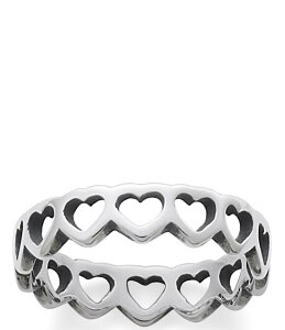 yz WF[Y GC[ fB[X w ANZT[ Tiny Hearts Band Ring Sterling Silver