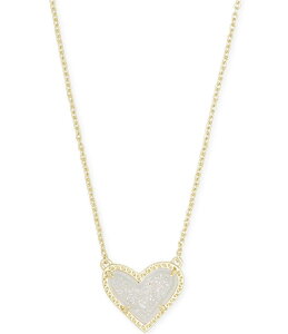 PhXRbg fB[X ANZT[ lbNXE`[J[ [X Kendra Scott Ari Drusy Heart Short Gold Pendant Necklace Iridescent Drusy S[h