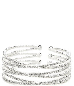 �Z�U���k ���f�B�[�X �A�N�Z�T���[ �u���X���b�g�E�o���O���E�A���N���b�g Cezanne Triple Overlap Crystal Cuff Bracelet Crystal